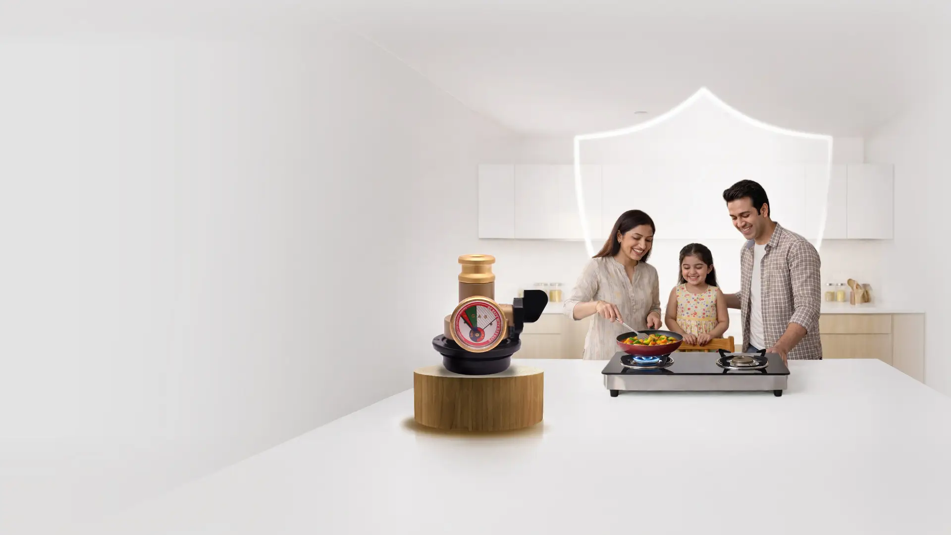 GasSafe device protecting an Indian kitchen